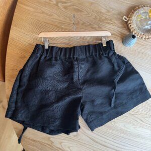 Emiko Studios Black Heavy Linen Skort - Size M/L - Brand New